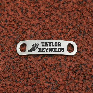 Personalized Cross Country Shoe Tag Winged Running Shoe Runner Gift